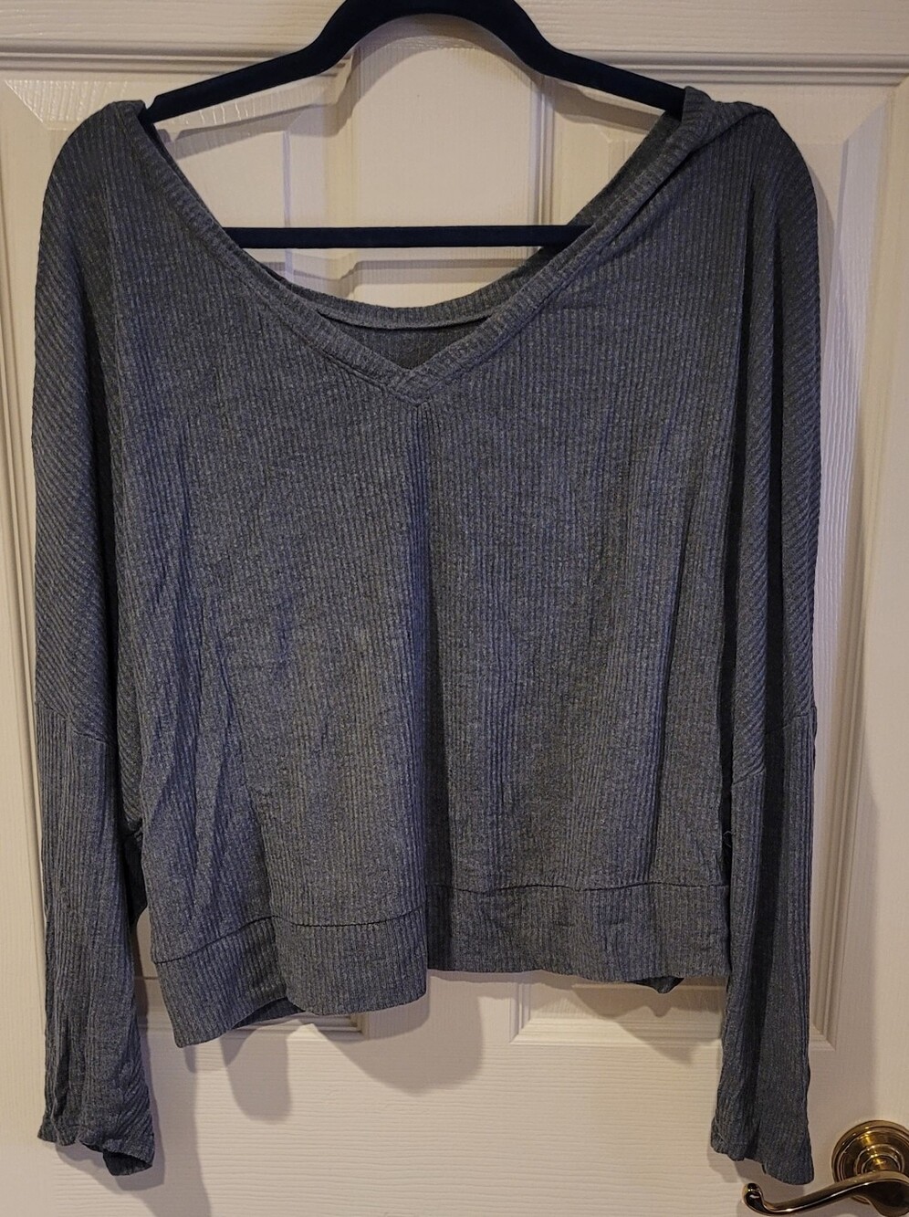 Auden Ribbed  Sleep Set in Gray